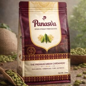 Panasva green cardamom 250 g resealable pouch