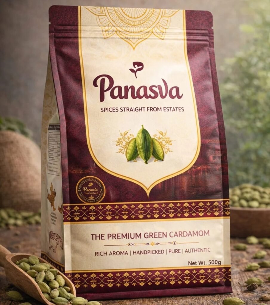 Panasva green cardamom 500 g resealable pouch