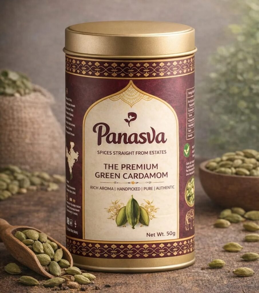 Panasva green cardamom 50 g tin